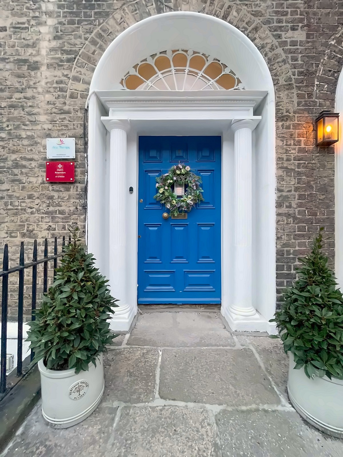 The Georgian front door on Fitzwilliam Street